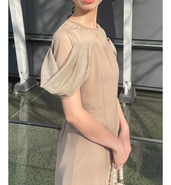 MAJESTICLEGON「ドレープチュール切替ドレス」|ドレス|