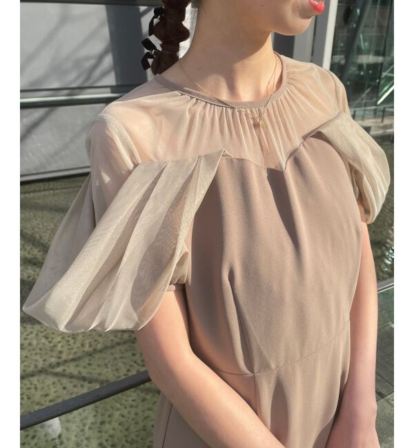 MAJESTICLEGON「ドレープチュール切替ドレス」|ドレス|