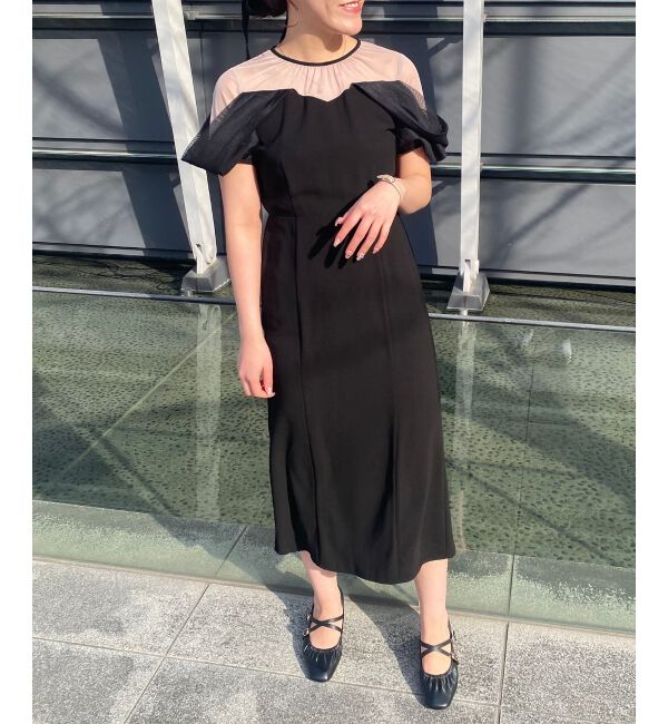 MAJESTICLEGON「ドレープチュール切替ドレス」|ドレス|