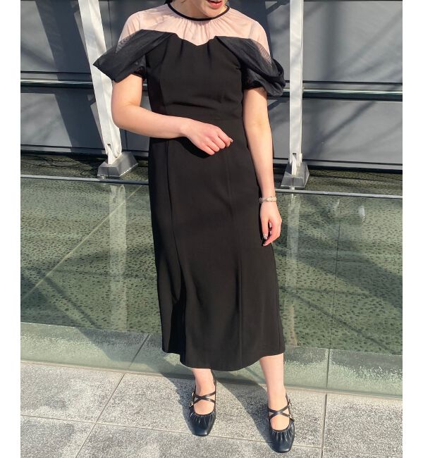 MAJESTICLEGON「ドレープチュール切替ドレス」|ドレス|