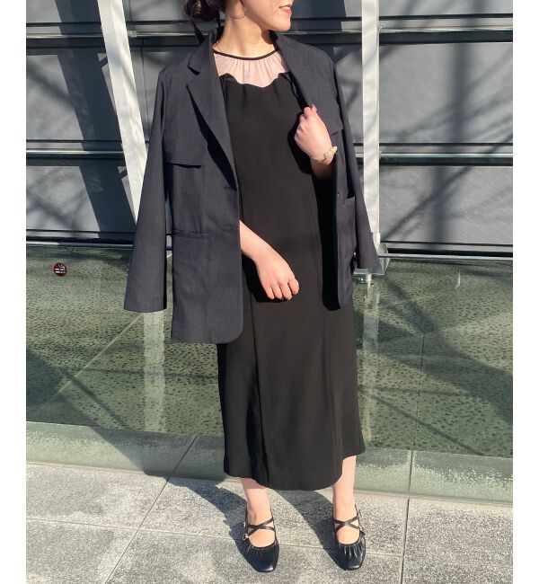 MAJESTICLEGON「ドレープチュール切替ドレス」|ドレス|