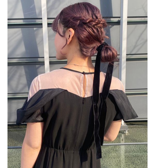 MAJESTICLEGON「ドレープチュール切替ドレス」|ドレス|