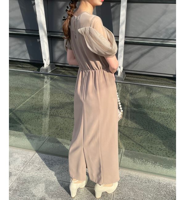 MAJESTICLEGON「ドレープチュール切替ドレス」|ドレス|