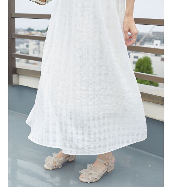 MAJESTICLEGON「フリルショルダーレースアップワンピ」|ワンピース|