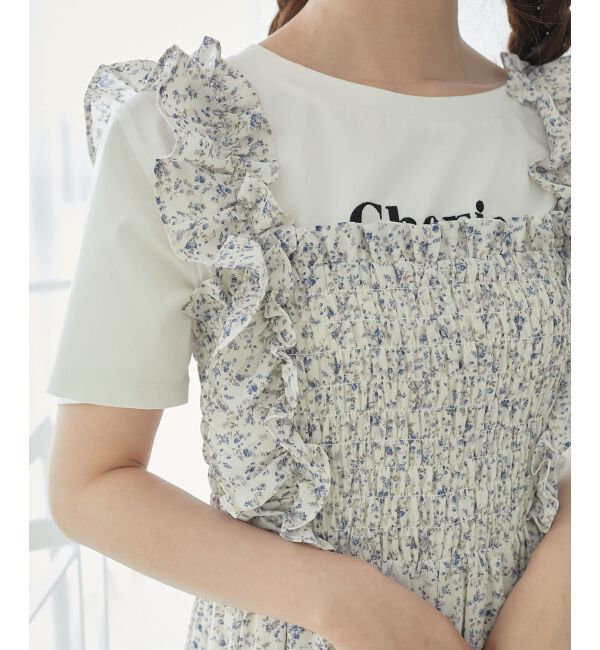 MAJESTICLEGON「フリルショルダーレースアップワンピ」|ワンピース|