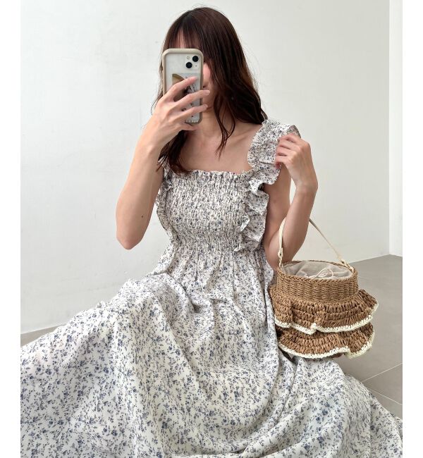 MAJESTICLEGON「フリルショルダーレースアップワンピ」|ワンピース|