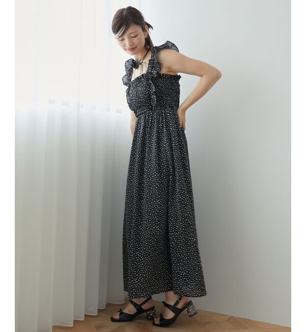 MAJESTICLEGON「フリルショルダーレースアップワンピ」|ワンピース|