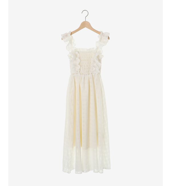 MAJESTICLEGON「フリルショルダーレースアップワンピ」|ワンピース|