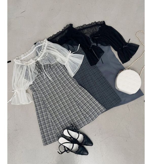  「チュールボレロセットミニキャミワンピ」|ワンピース|