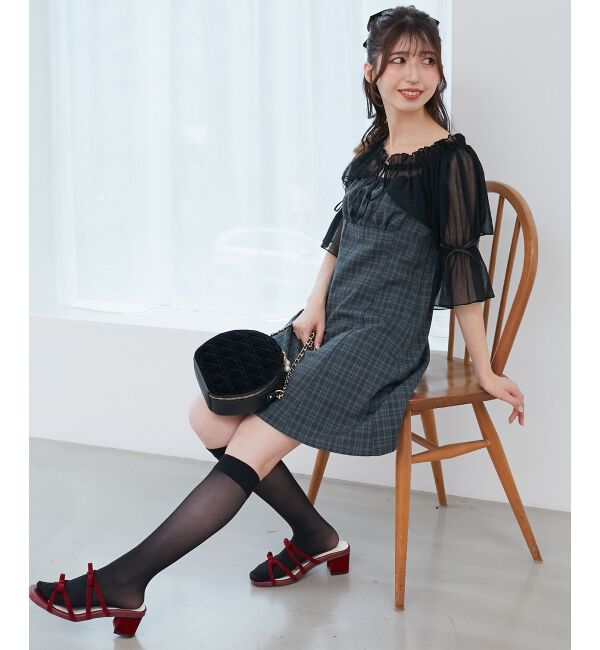 「チュールボレロセットミニキャミワンピ」|ワンピース|
