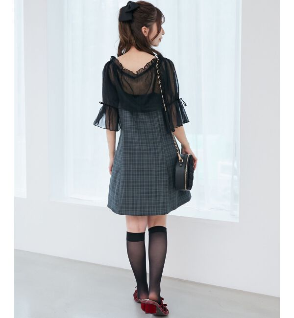  「チュールボレロセットミニキャミワンピ」|ワンピース|