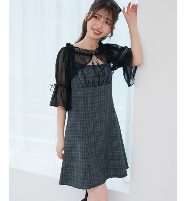  「チュールボレロセットミニキャミワンピ」|ワンピース|