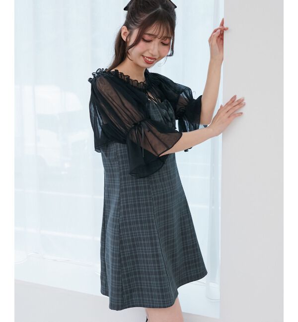  「チュールボレロセットミニキャミワンピ」|ワンピース|