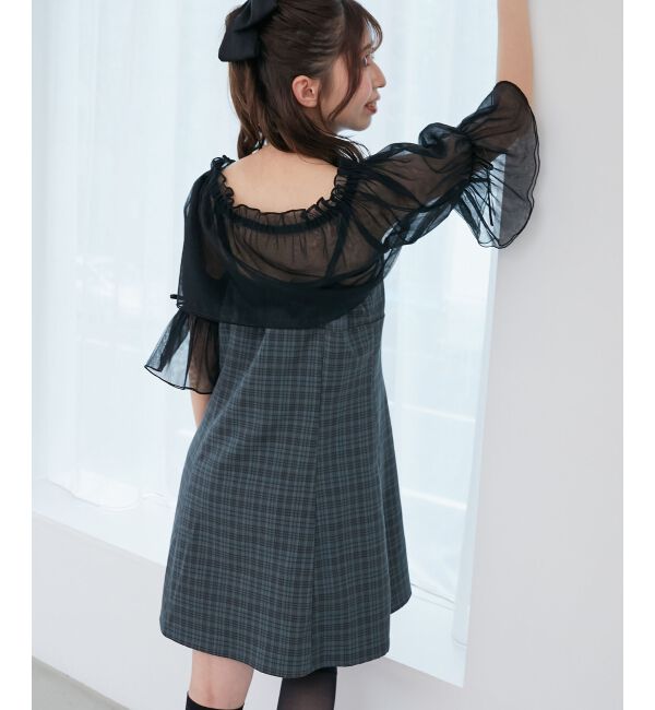  「チュールボレロセットミニキャミワンピ」|ワンピース|