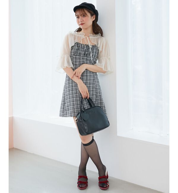  「チュールボレロセットミニキャミワンピ」|ワンピース|