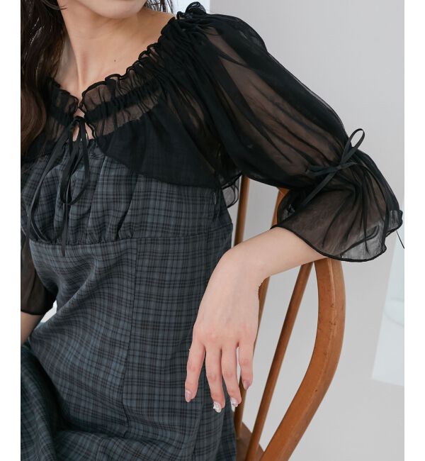  「チュールボレロセットミニキャミワンピ」|ワンピース|