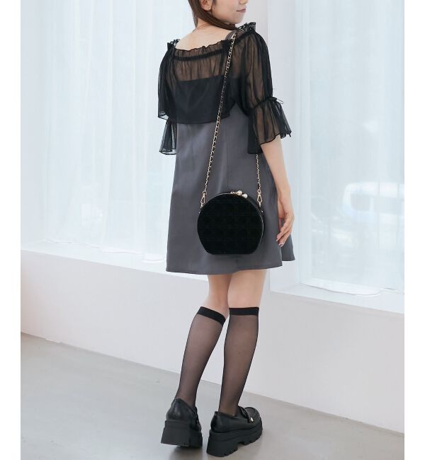  「チュールボレロセットミニキャミワンピ」|ワンピース|