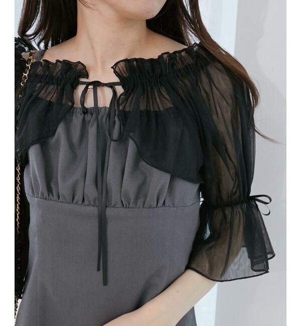  「チュールボレロセットミニキャミワンピ」|ワンピース|