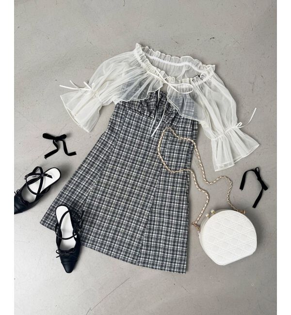  「チュールボレロセットミニキャミワンピ」|ワンピース|