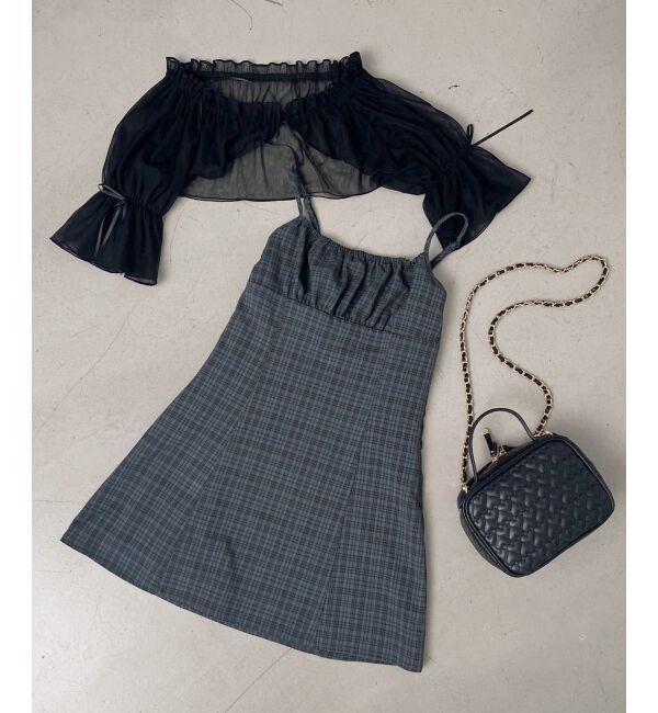  「チュールボレロセットミニキャミワンピ」|ワンピース|