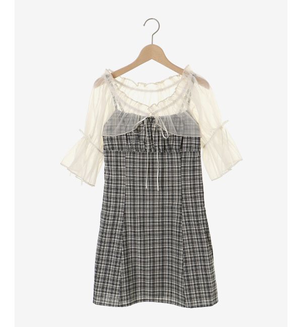  「チュールボレロセットミニキャミワンピ」|ワンピース|