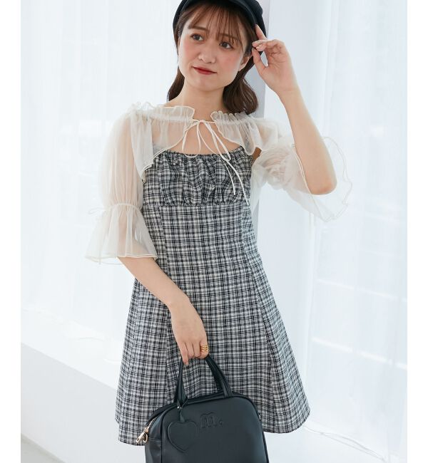  「チュールボレロセットミニキャミワンピ」|ワンピース|
