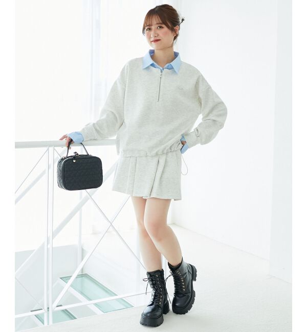  「レイヤード風スウェットセットアップ」|ワンピース|