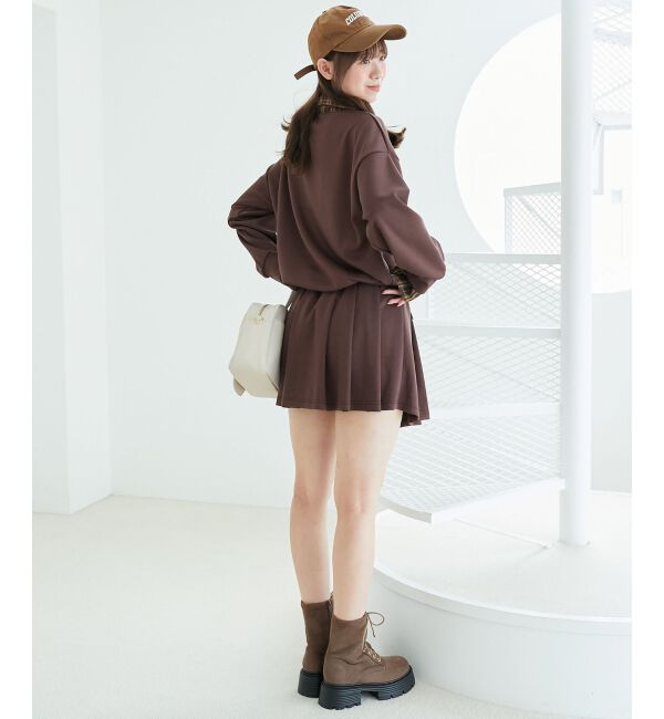  「レイヤード風スウェットセットアップ」|ワンピース|