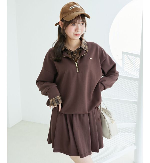  「レイヤード風スウェットセットアップ」|ワンピース|