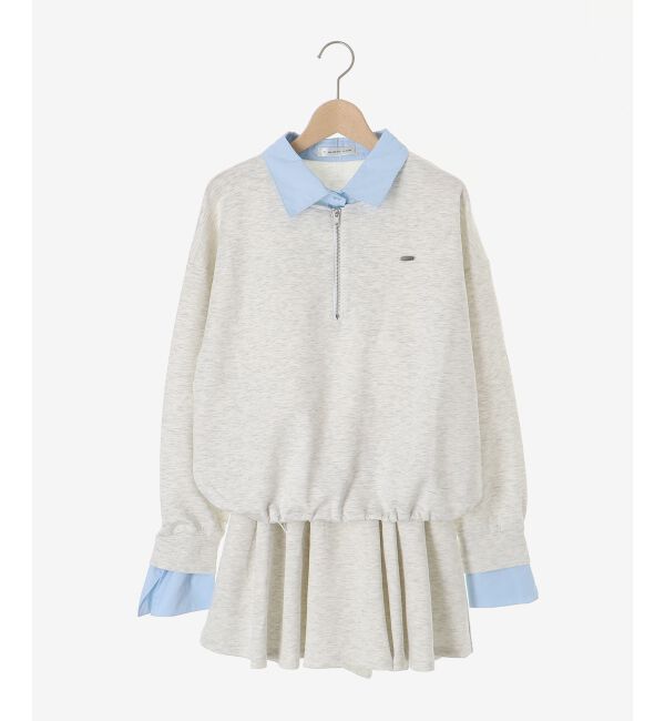 「レイヤード風スウェットセットアップ」|ワンピース|
