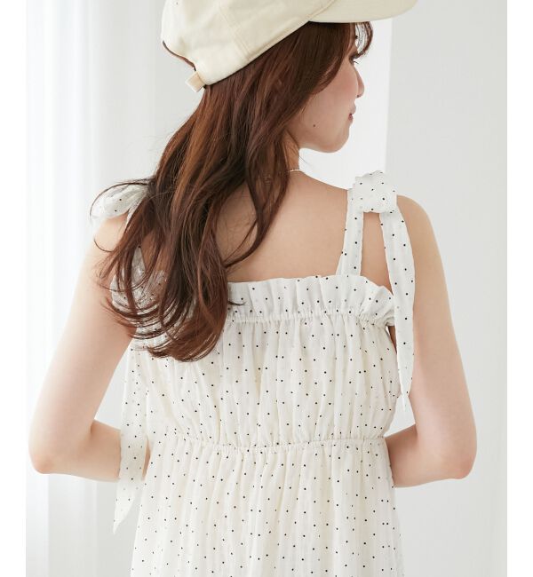  「肩リボンキャミワンピース」|ワンピース|