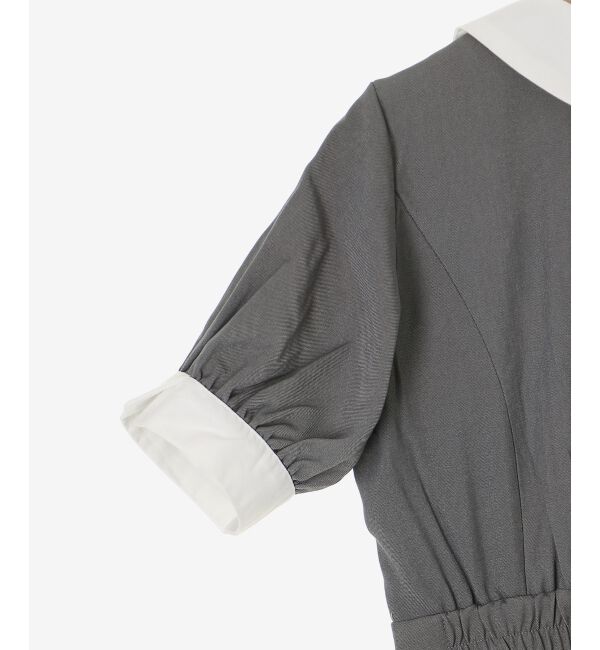  「衿配色ミニワンピース」|ワンピース|