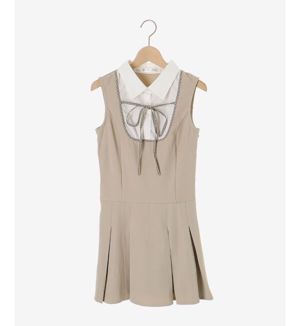  「ドッキングノースリーブミニワンピース」|ワンピース|