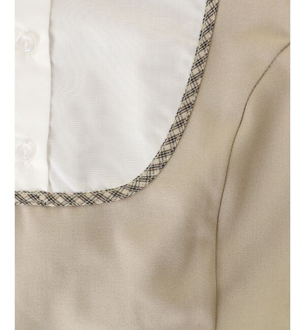  「ドッキングノースリーブミニワンピース」|ワンピース|