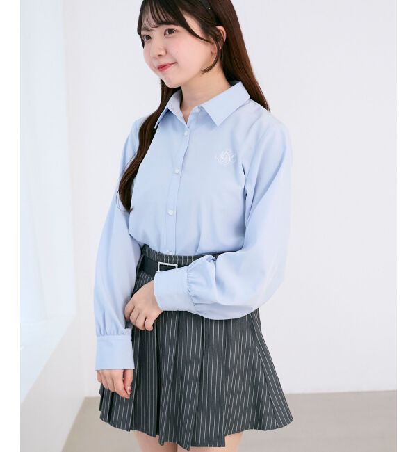  「ワンポイントロゴ刺繍シャツ」|シャツ・ブラウス|