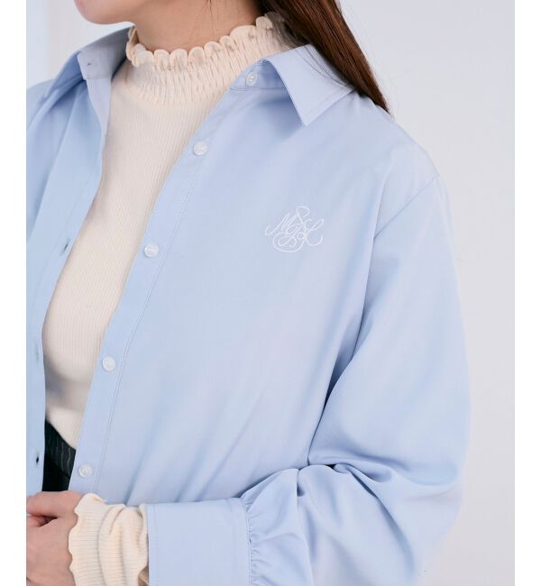  「ワンポイントロゴ刺繍シャツ」|シャツ・ブラウス|