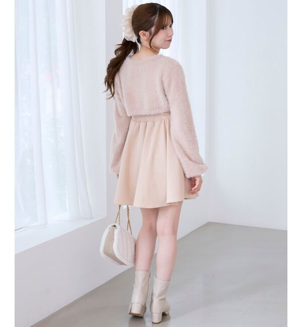  「ふわふわニット&times;ミニワンピセット」|ワンピース|