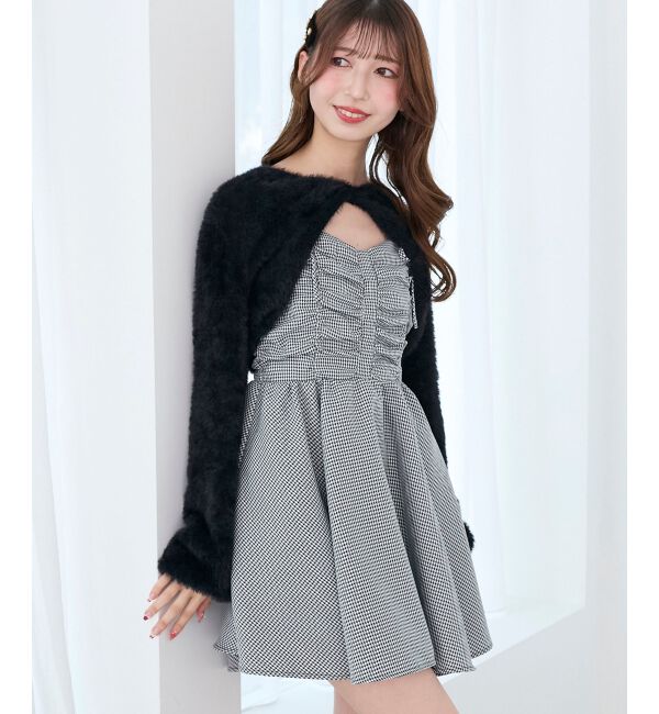  「ふわふわニット&times;ミニワンピセット」|ワンピース|