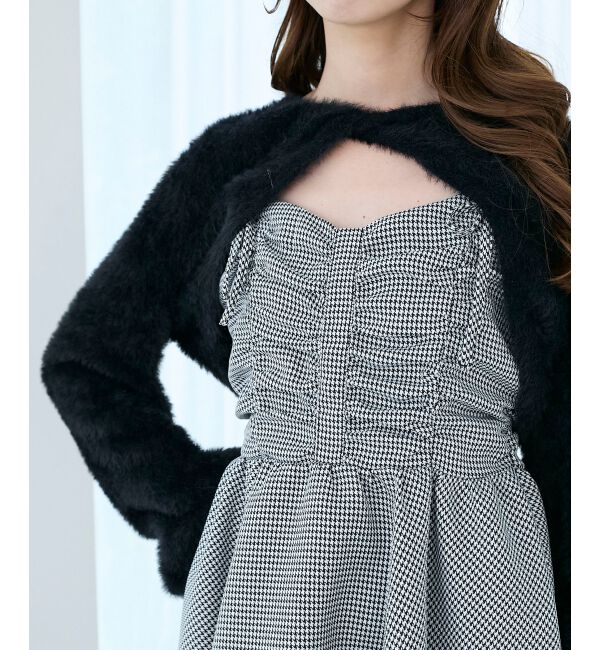  「ふわふわニット&times;ミニワンピセット」|ワンピース|