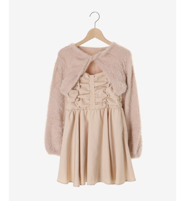  「ふわふわニット&times;ミニワンピセット」|ワンピース|