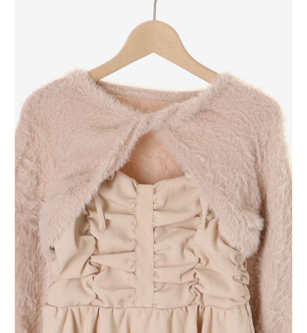  「ふわふわニット&times;ミニワンピセット」|ワンピース|