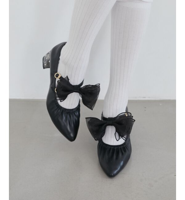  「2WAYリボンキラキラヒールパンプス」|パンプス|