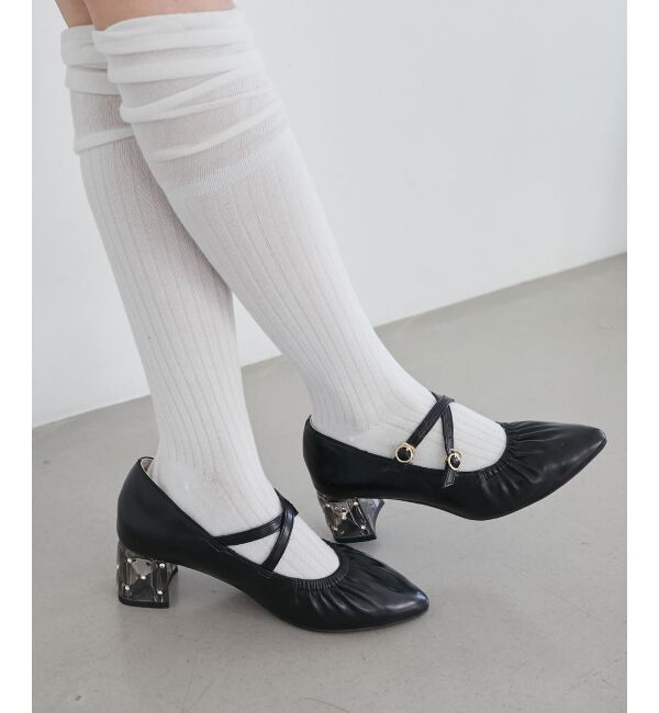  「2WAYリボンキラキラヒールパンプス」|パンプス|