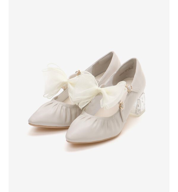  「2WAYリボンキラキラヒールパンプス」|パンプス|