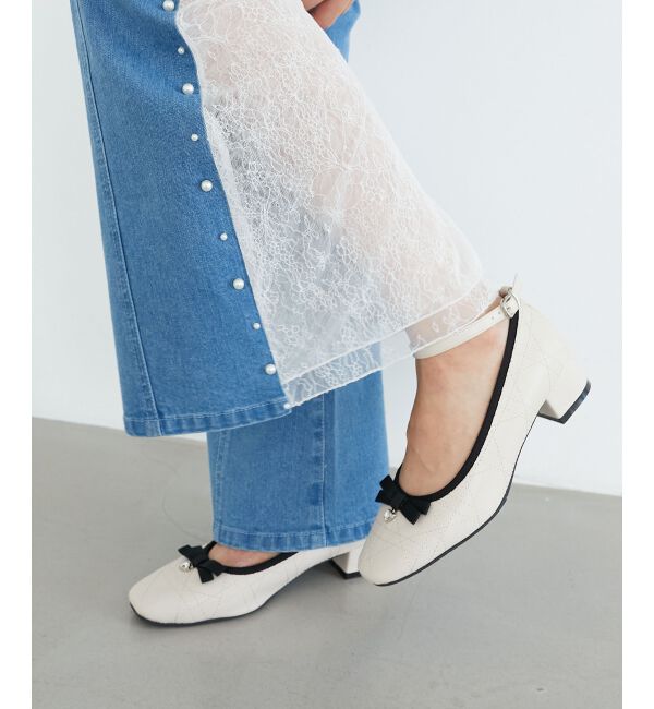  「キルティングリボンパンプス」|パンプス|