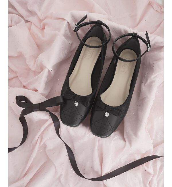  「キルティングリボンパンプス」|パンプス|ブラック