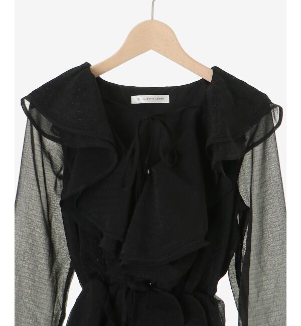  「エアリーラッフルフリルミニワンピース」|ワンピース|