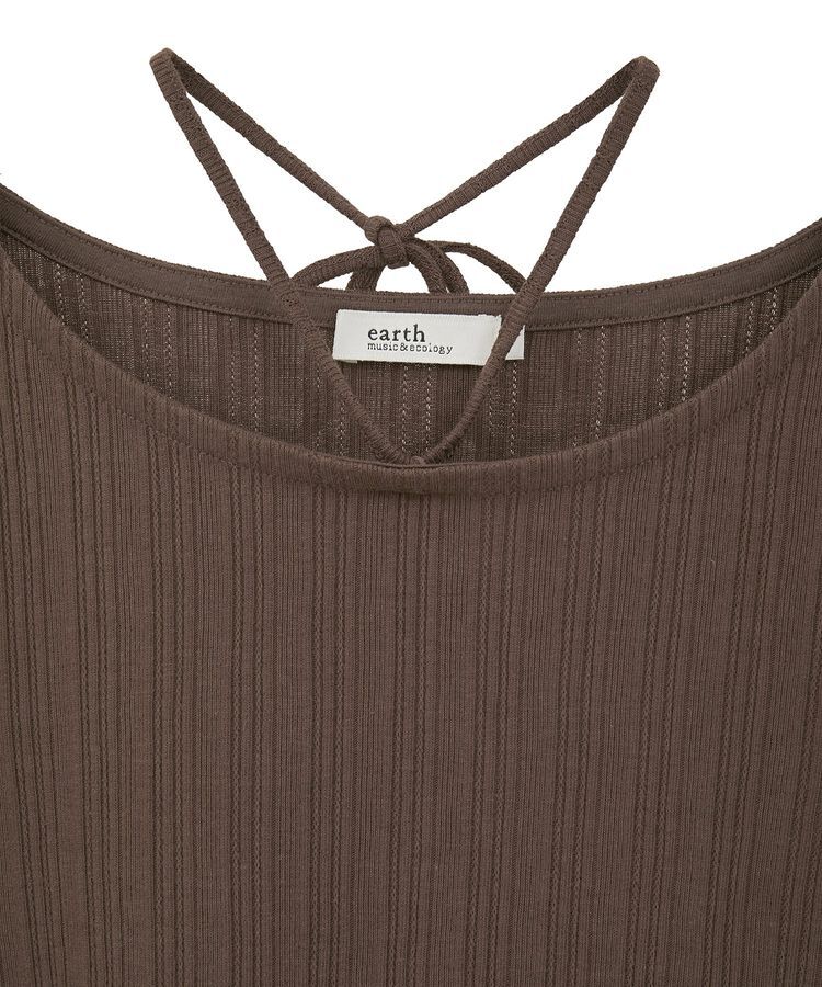 earth music&ecology「チェーンリブホルターネックプルオーバー」|Tシャツ・カットソー|