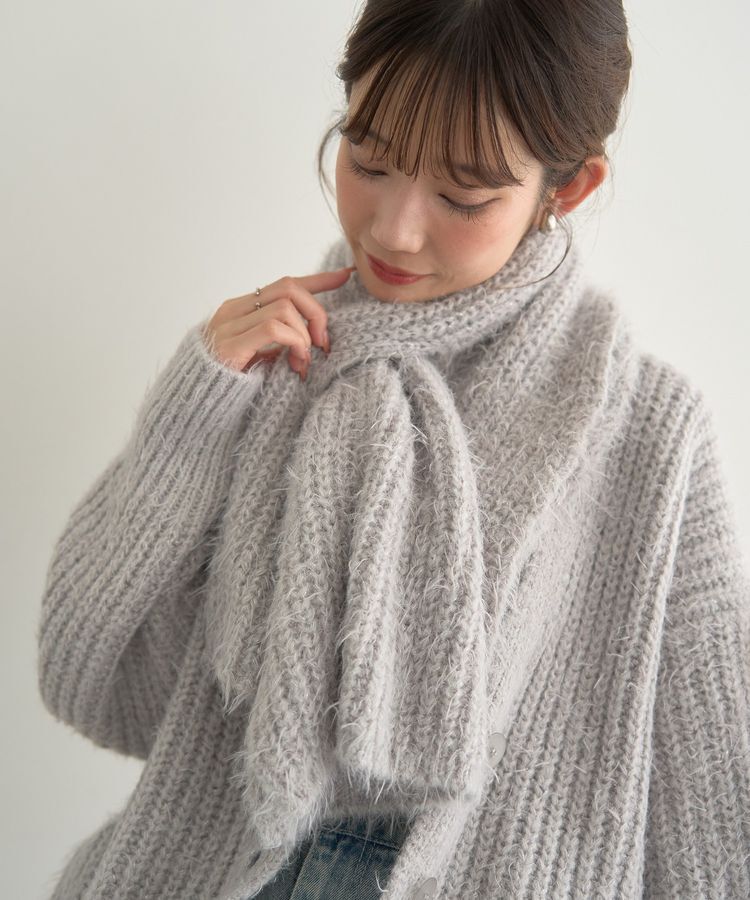 earth music&ecology「カラーミックスシャギーマフラー」|マフラー|