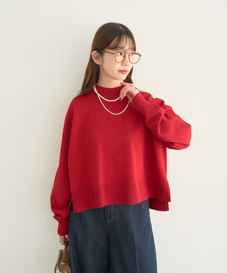 earth music&ecology「選べる丈ハイネックニット」|ニット・セーター|